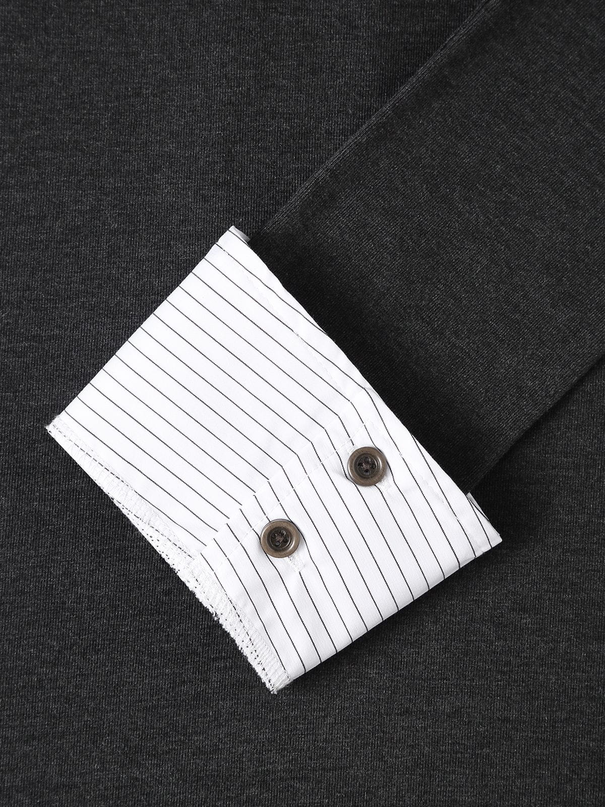 Aelfric Eden Striped Layered Cowl Neck Knit Top