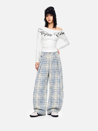 Aelfric Eden Plaid Baggy Barrel Pants