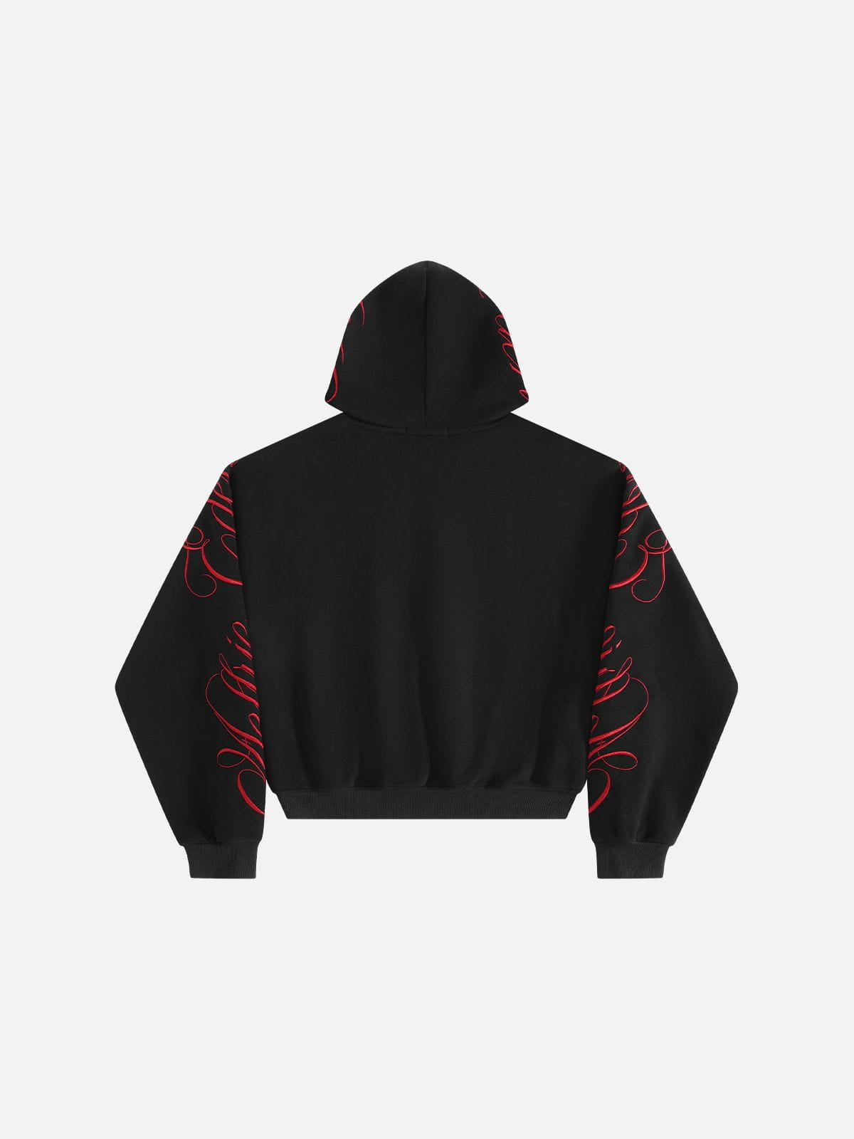 Aelfric Eden Boxy Script Embroidery Zip Up Hoodie