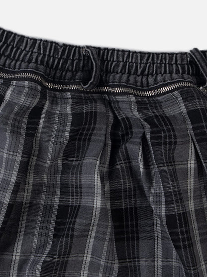 Aelfric Eden Detachable Plaid Layer Baggy Jeans