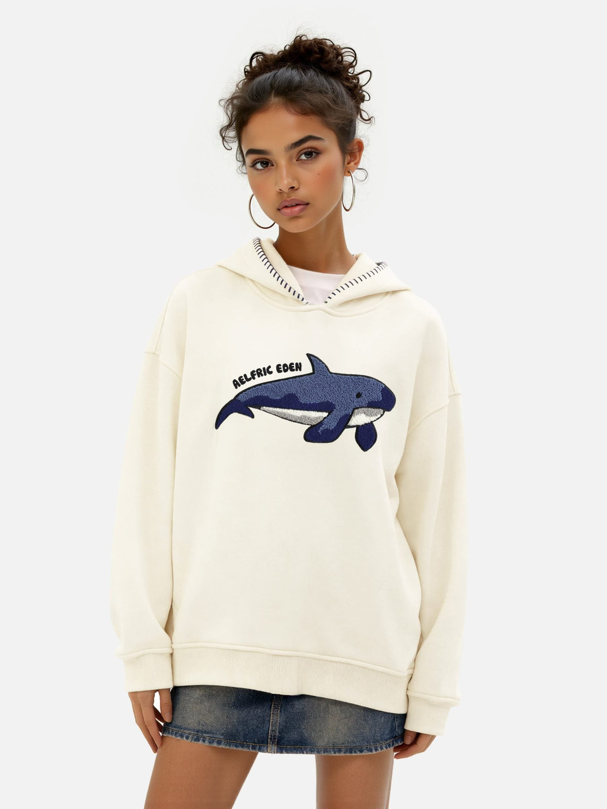 Aelfric Eden Oversized Whale Pullover Hoodie
