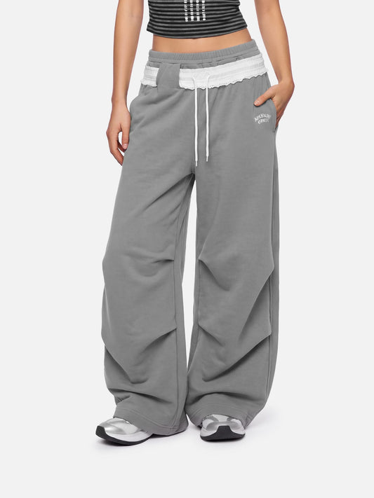 Aelfric Eden Ruffled Baggy Barrel Sweatpants