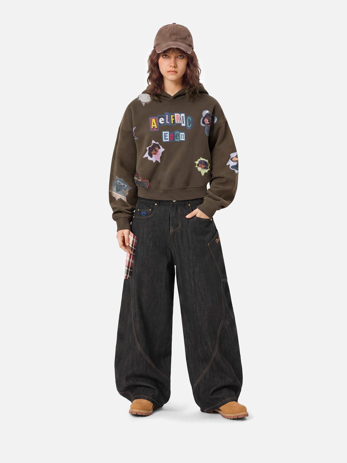 Aelfric Eden Boxy Dachshund Sticker Pullover Hoodie