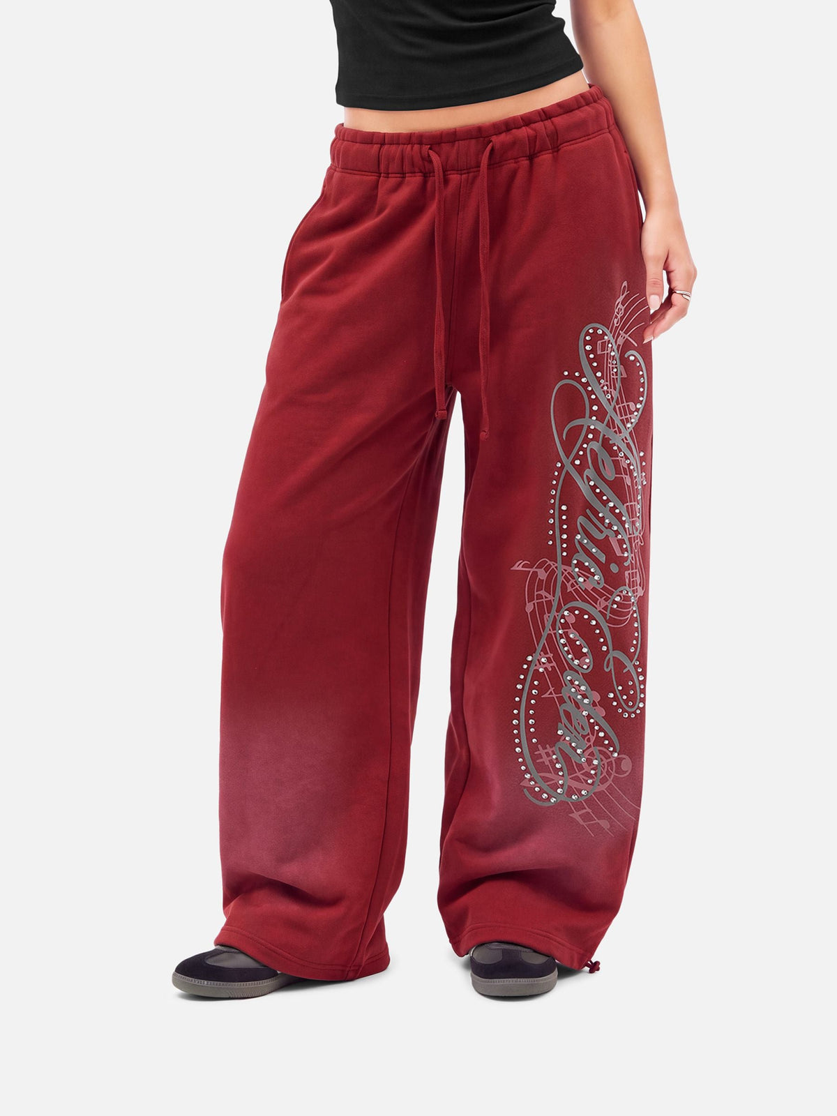 Aelfric Eden Script Rhinestone Sweatpants