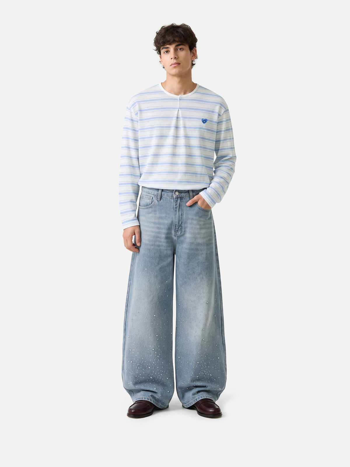 Aelfric Eden Rhinestone Baggy Jeans