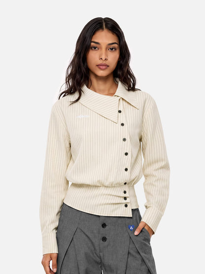 Aelfric Eden Asymmetric Button Long Sleeve Shirt
