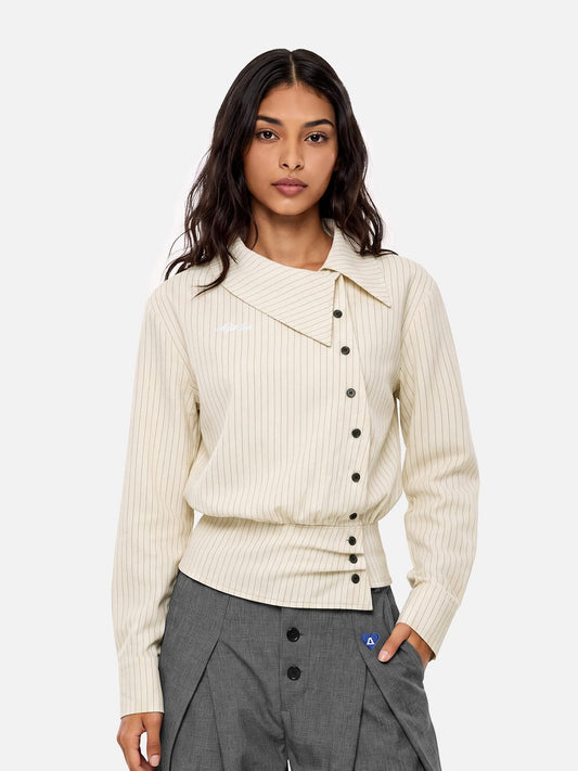 Aelfric Eden Asymmetric Button Long Sleeve Shirt