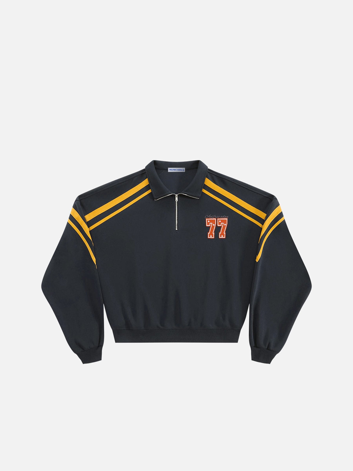 Aelfric Eden Boxy Stripe Panel 77 Quarter-Zip Sweatshirt