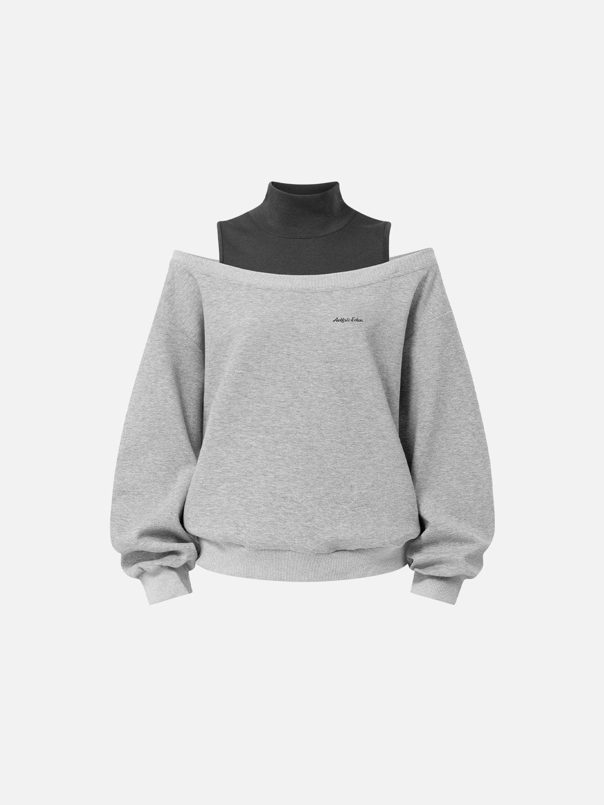 Aelfric Eden Boxy Layered Off-The-Shoulder Sweatshirt