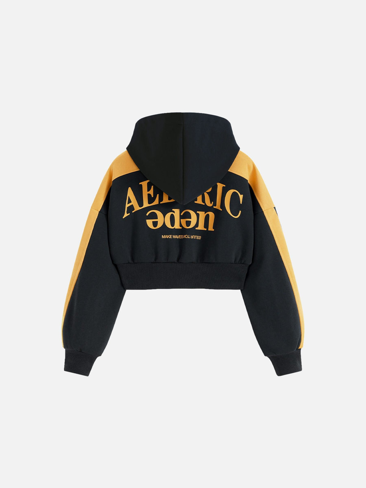 Aelfric Eden Cropped Color Block Zip Up Hoodie