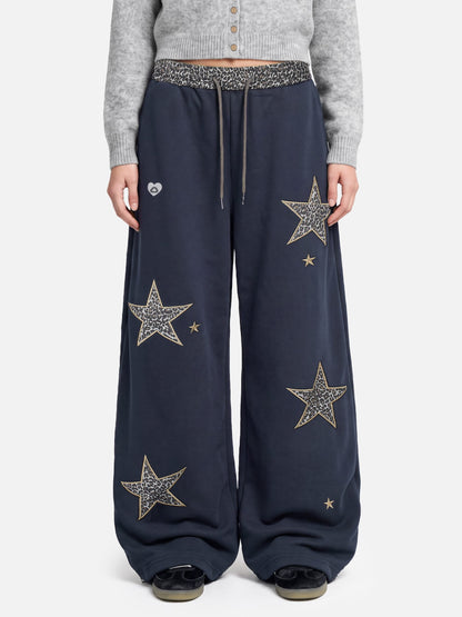 Aelfric Eden Leopard Star Baggy Barrel Sweatpants