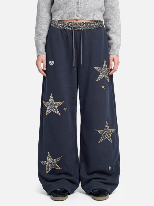 Aelfric Eden Leopard Star Baggy Barrel Sweatpants