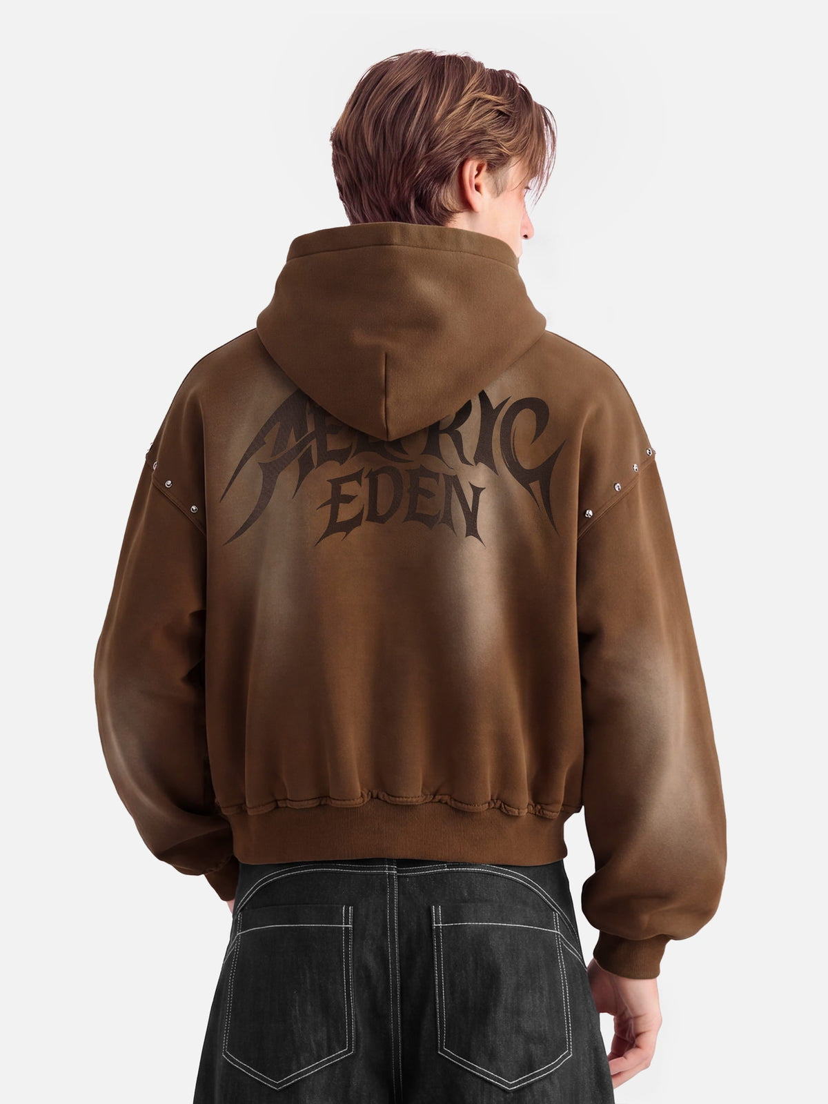 Aelfric Eden Boxy Studded Zip Up Hoodie