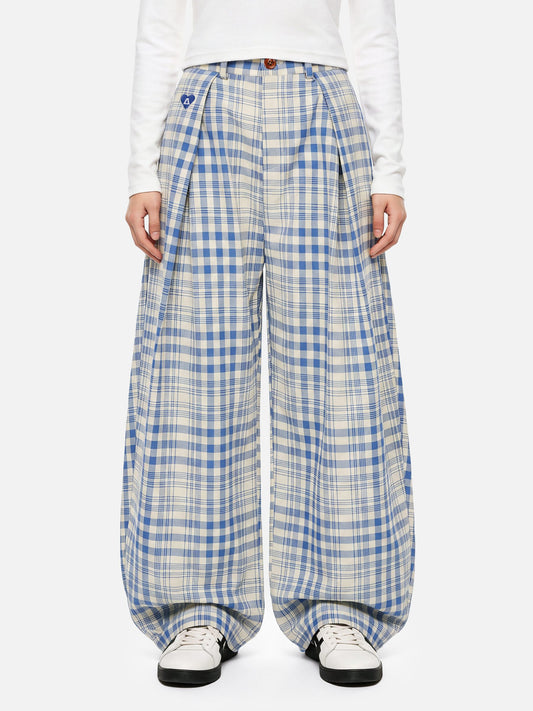 Aelfric Eden Plaid Baggy Barrel Pants