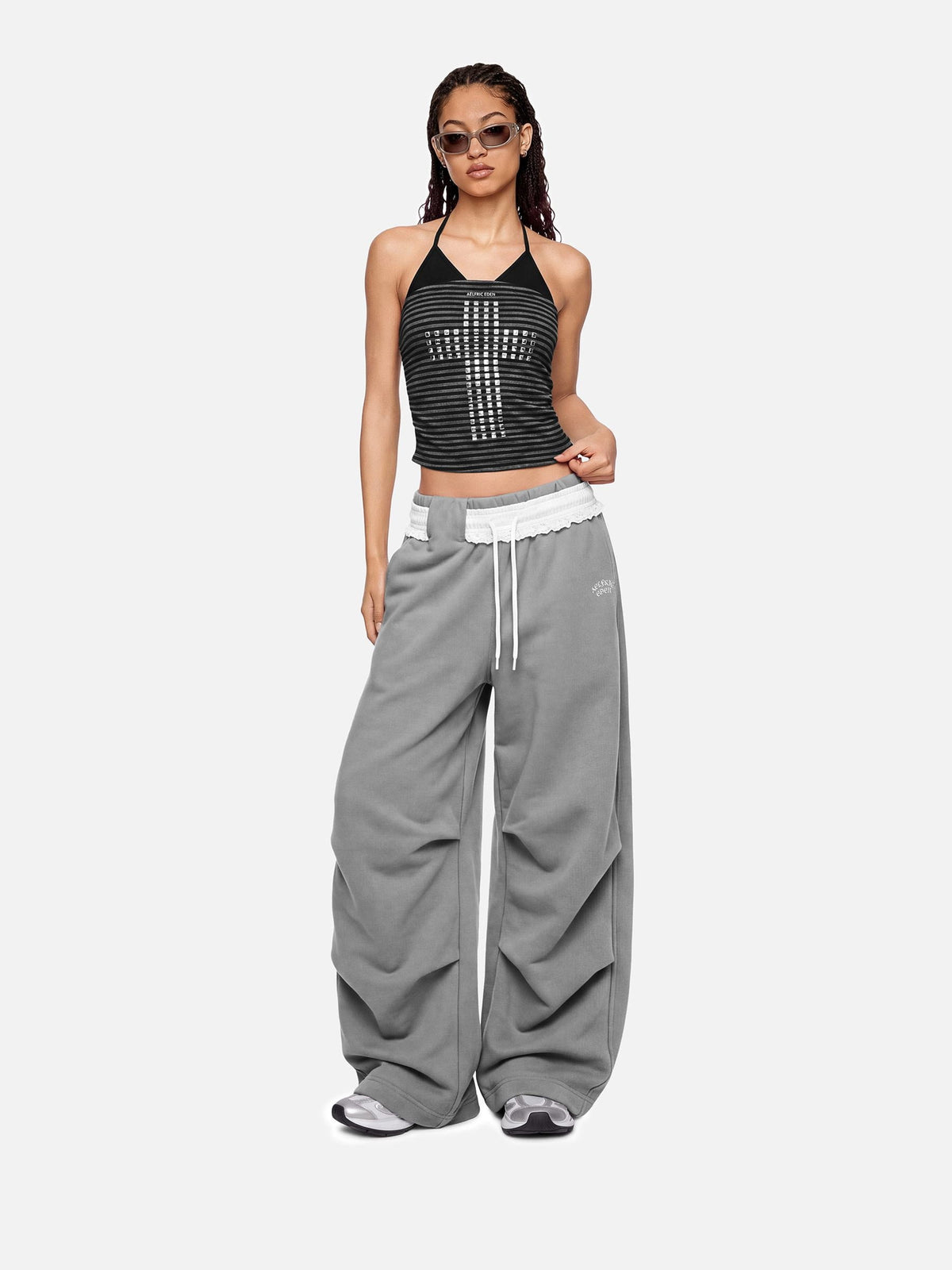 Aelfric Eden Ruffled Baggy Barrel Sweatpants