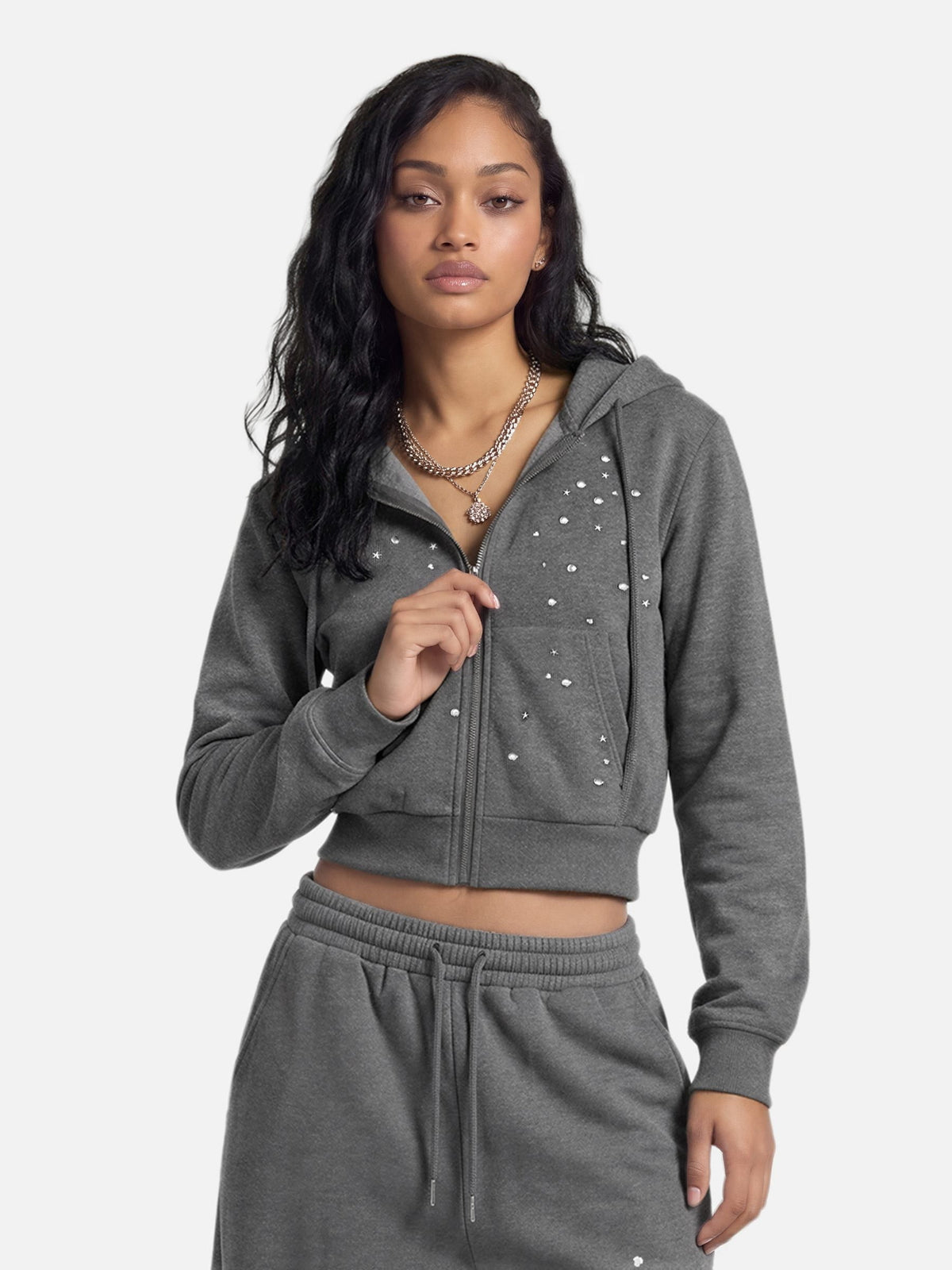 Aelfric Eden Studded Zip Up Hoodie