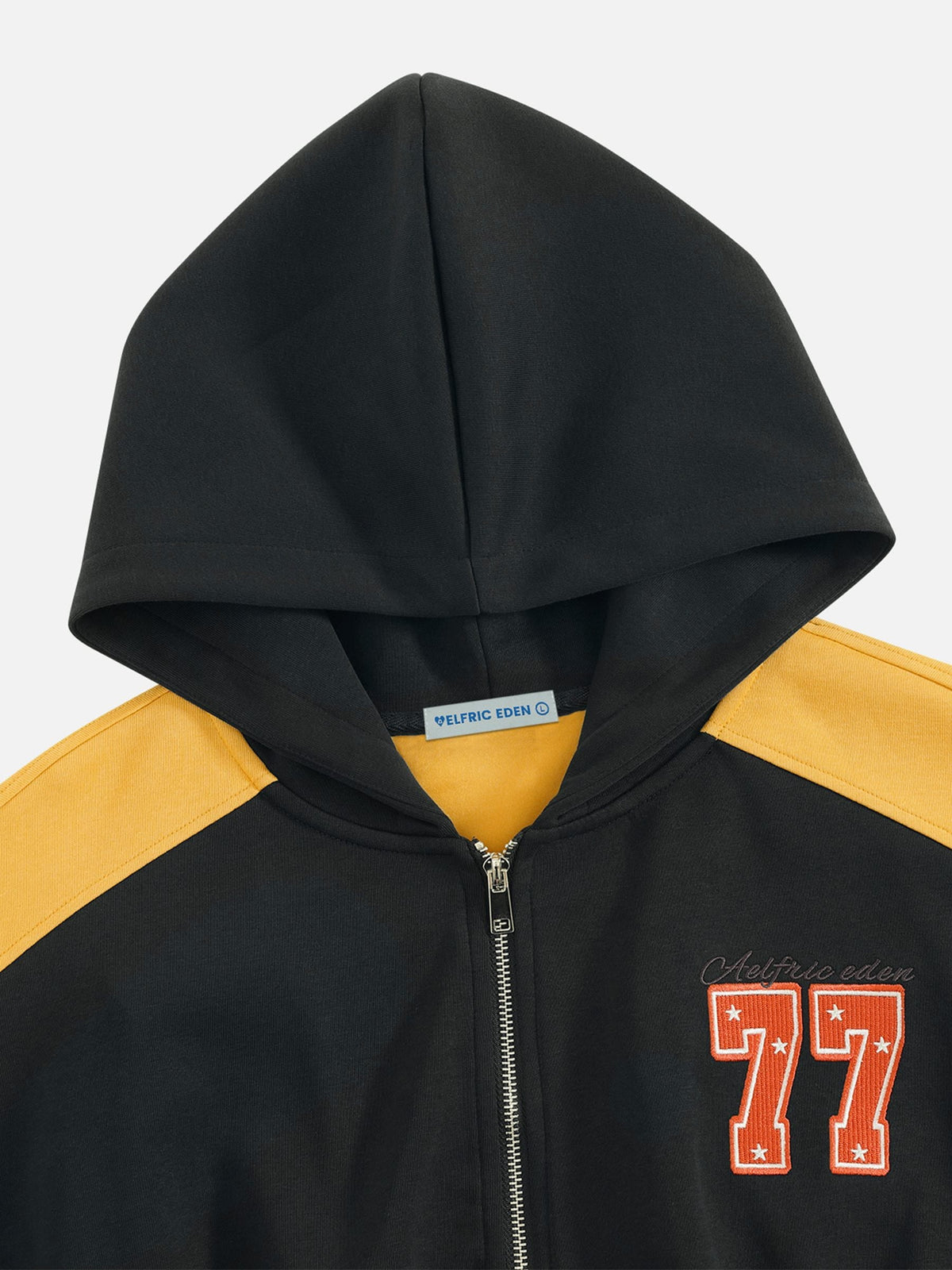 Aelfric Eden Cropped Color Block Zip Up Hoodie