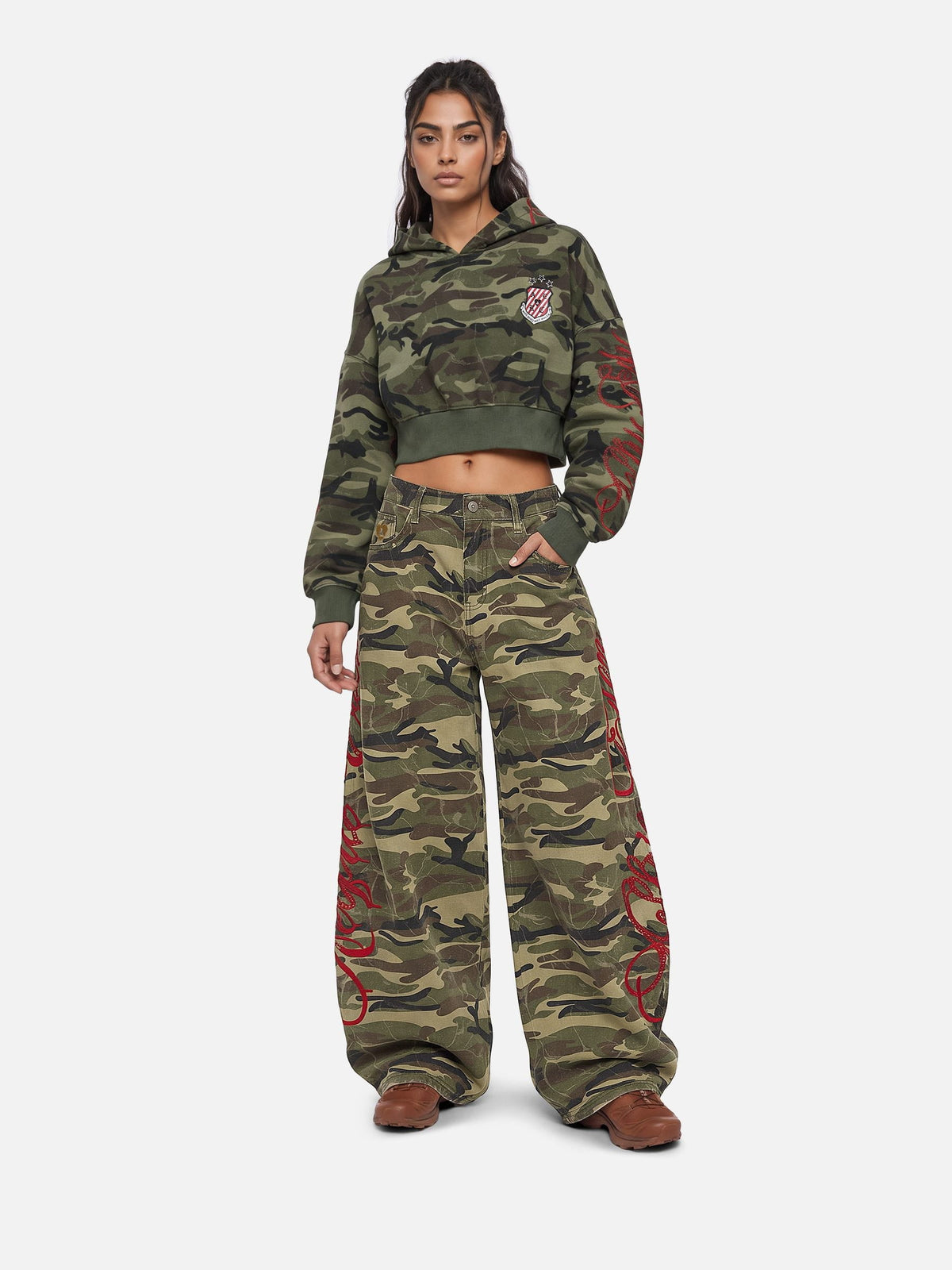 Aelfric Eden Cropped CAMO Hoodie