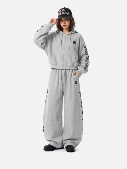 Aelfric Eden Boxy Waffle Zip Up Hoodie