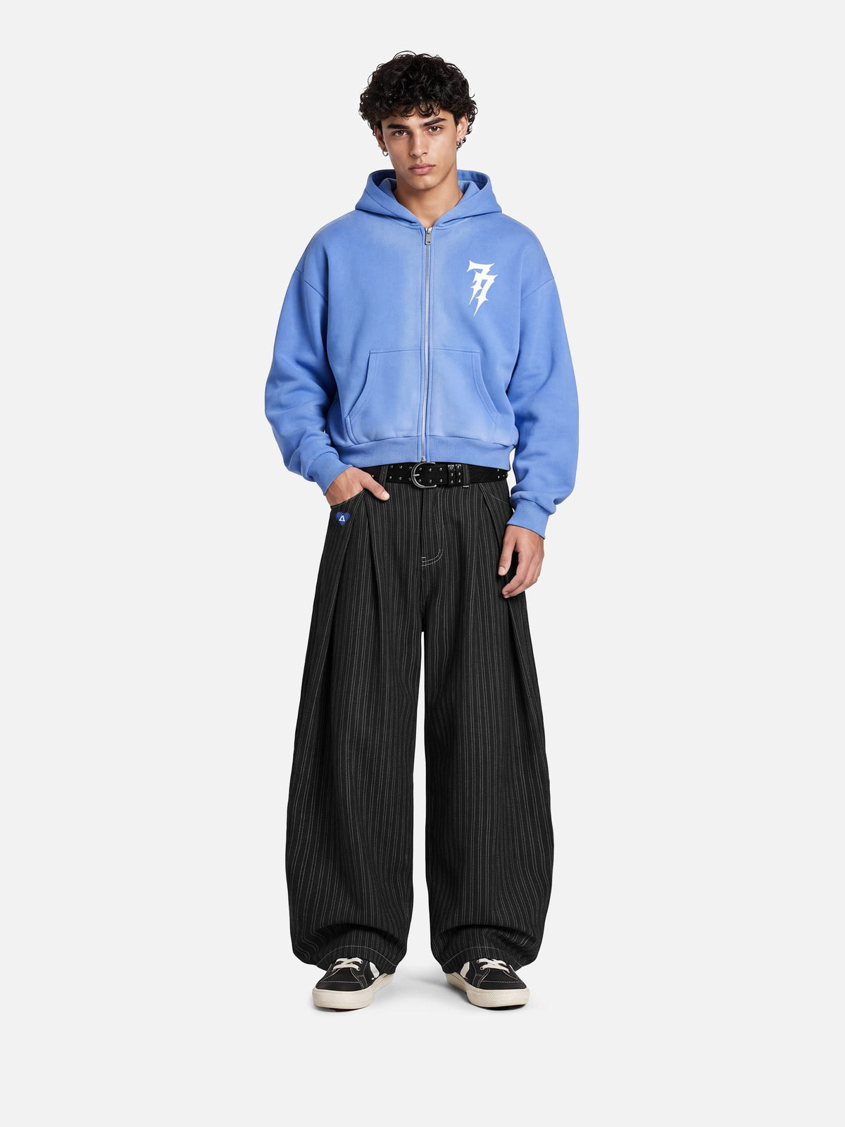 Aelfric Eden Boxy Washed Zip Up Hoodie