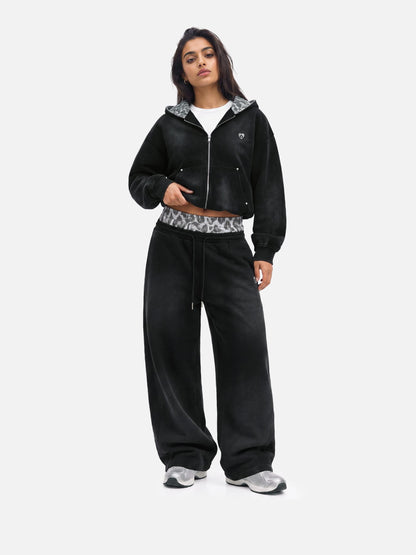 Aelfric Eden Boxy Leopard Hood Zip Up Hoodie