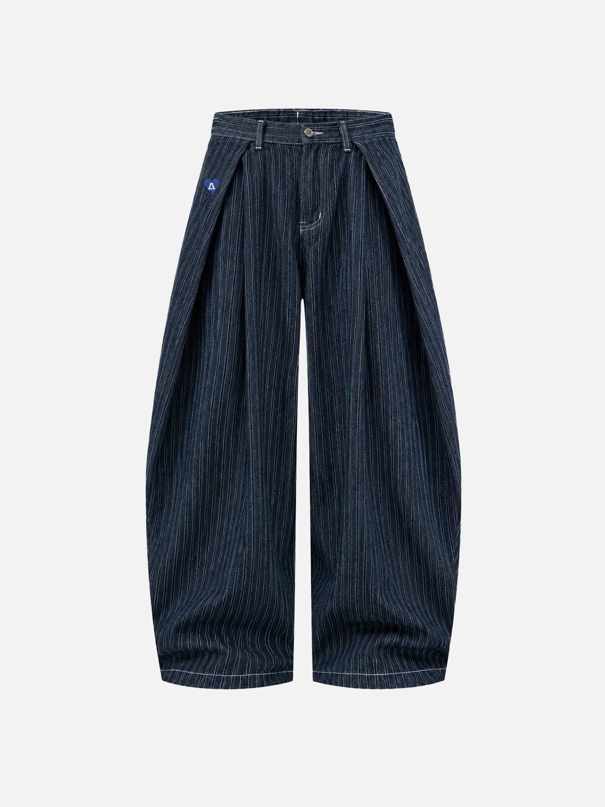 Aelfric Eden Pinstripe Baggy Barrel Jeans