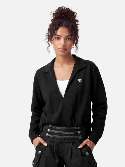 Aelfric Eden Deep V-Neck Layered Sweatshirt