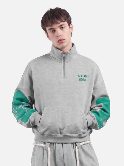 [Pre-Order] Aelfric Eden Boxy Graphic Quarter-Zip Sweatshirt
