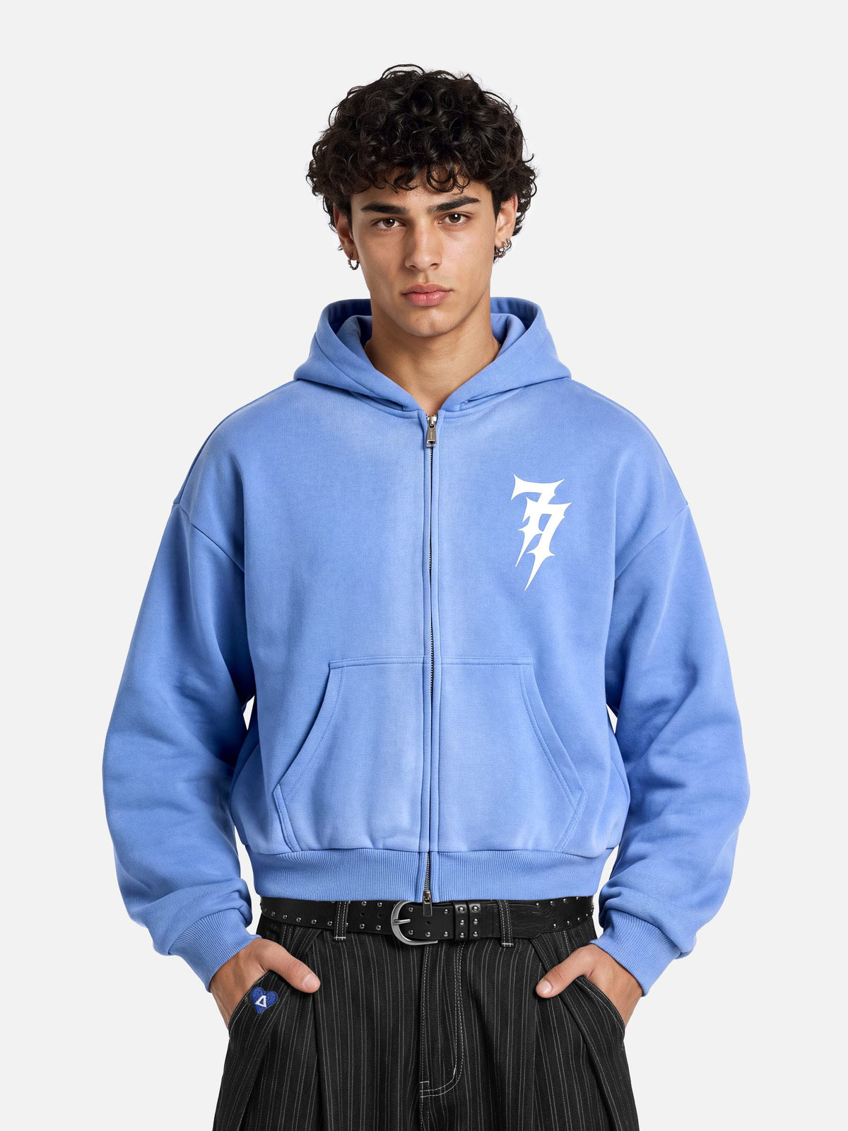 Aelfric Eden Boxy Washed Zip Up Hoodie