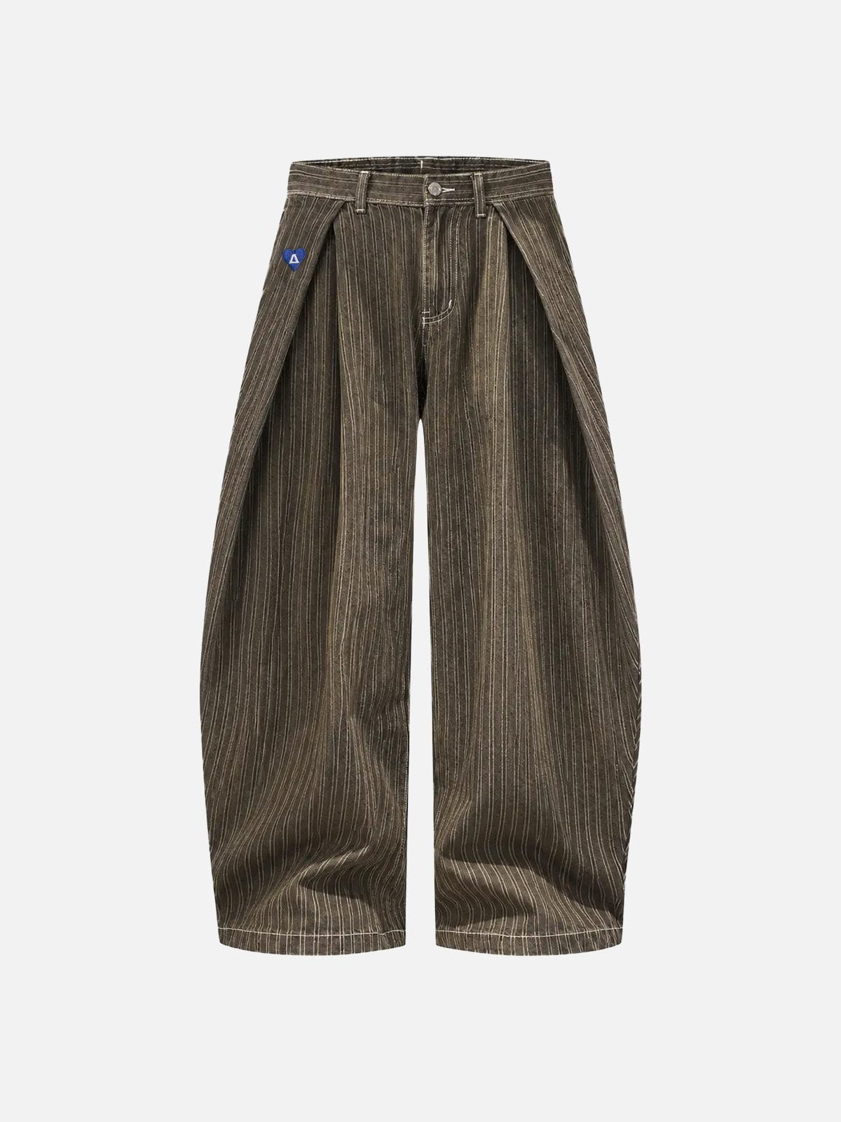 Aelfric Eden Pinstripe Baggy Barrel Jeans