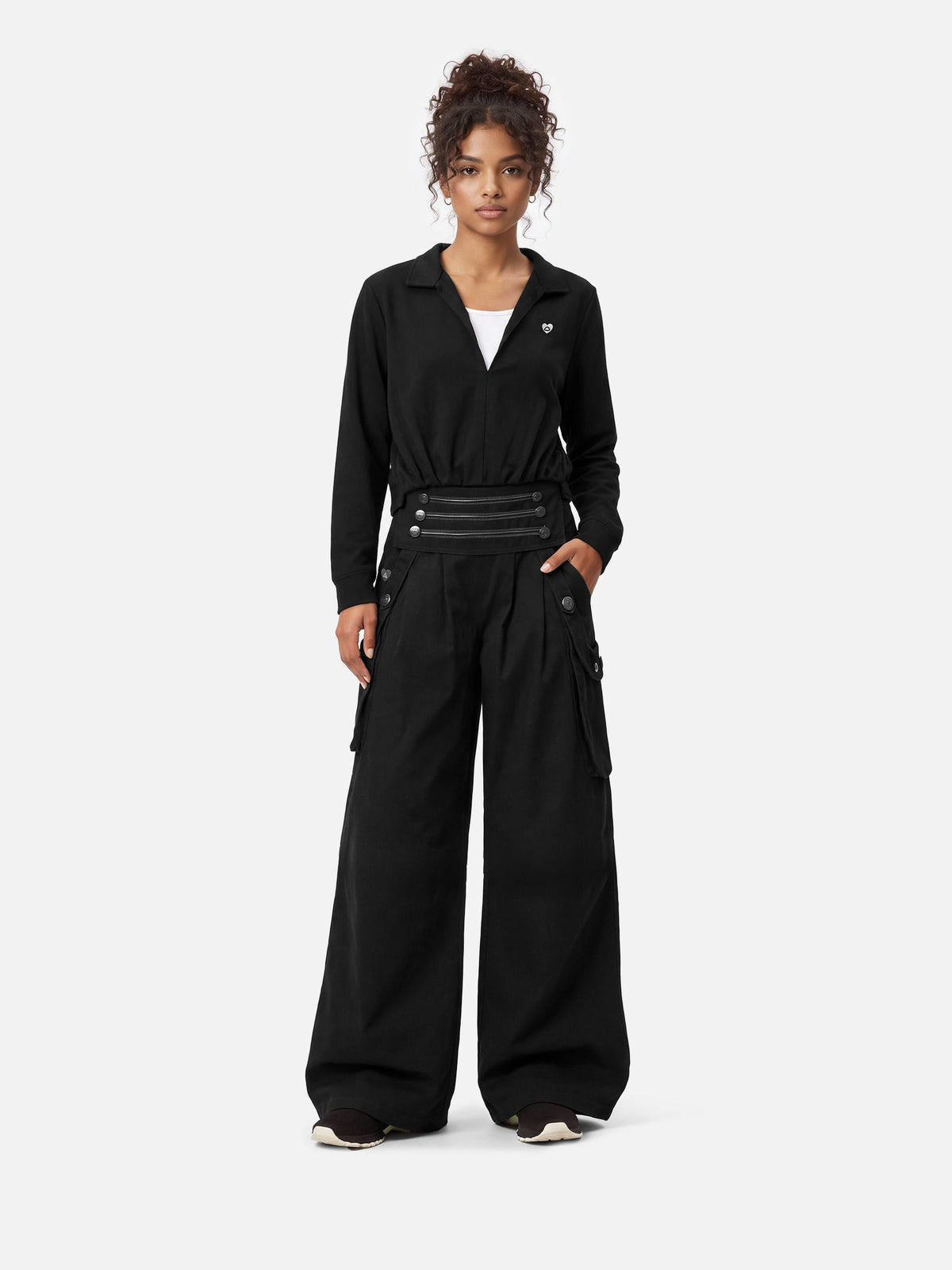 Aelfric Eden Deep V-Neck Layered Sweatshirt