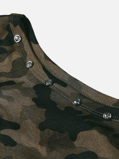 Aelfric Eden CAMO Off-The-Shoulder Baby Tee