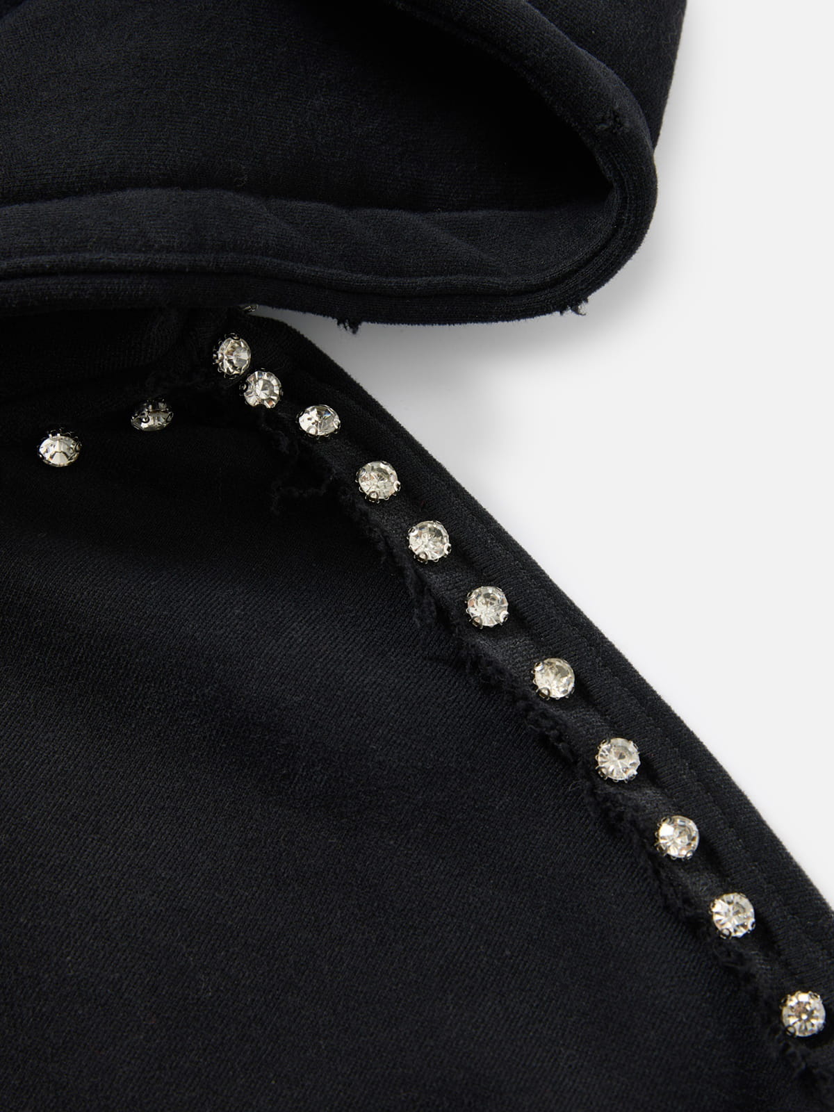 Aelfric Eden Distressed Rhinestone Zip Up Hoodie