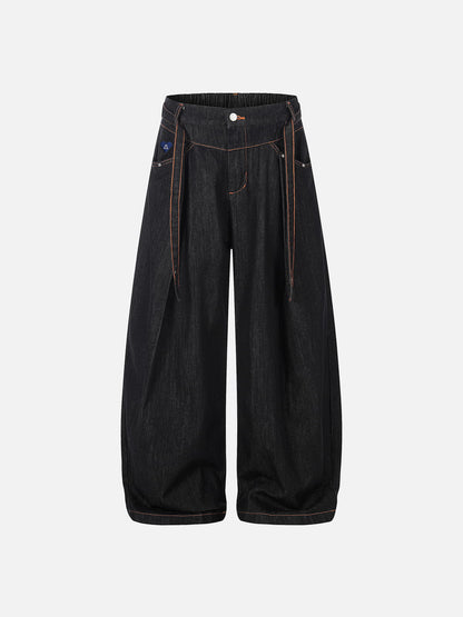 Aelfric Eden Pleated Baggy Barrel Jeans