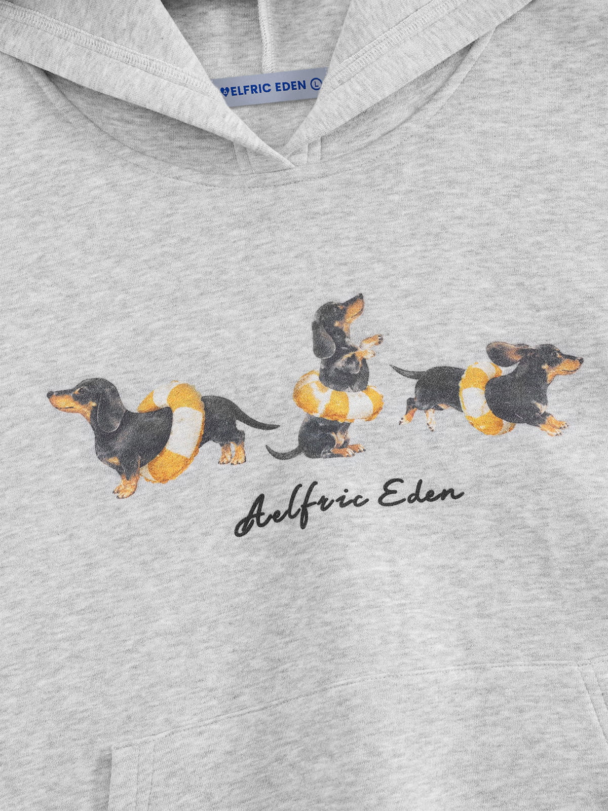 Aelfric Eden Boxy Dachshund Graphic Pullover Hoodie