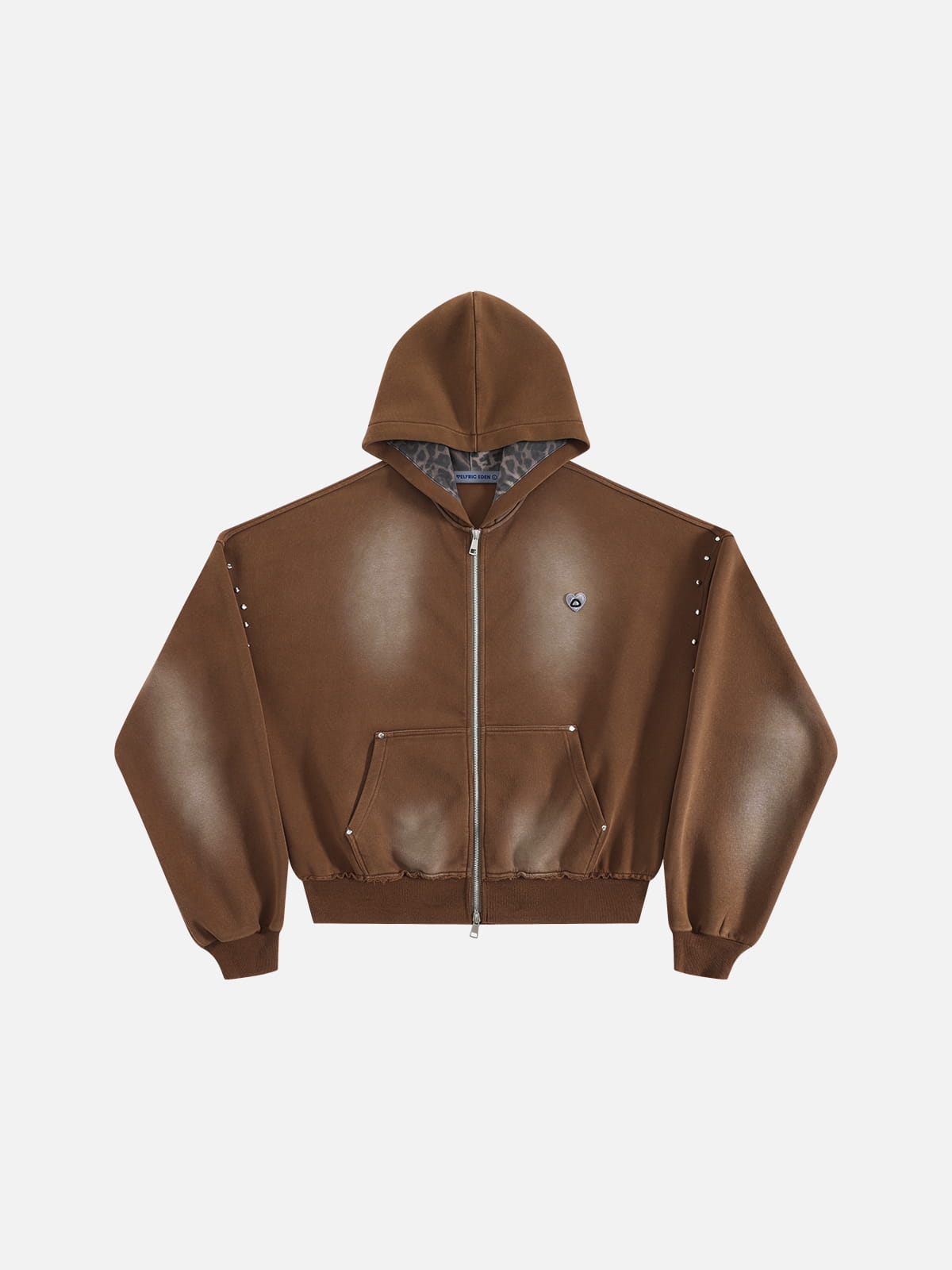 Aelfric Eden Boxy Studded Zip Up Hoodie