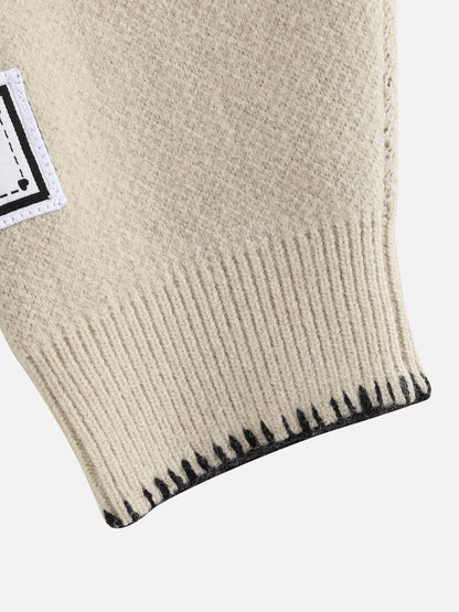 Aelfric Eden Boxy Dachshund Knit Pullover Hoodie
