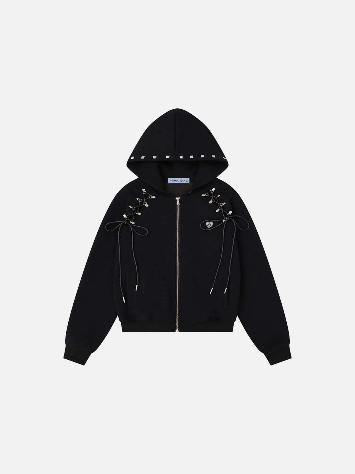 Aelfric Eden Boxy Laced Zip Up Hoodie