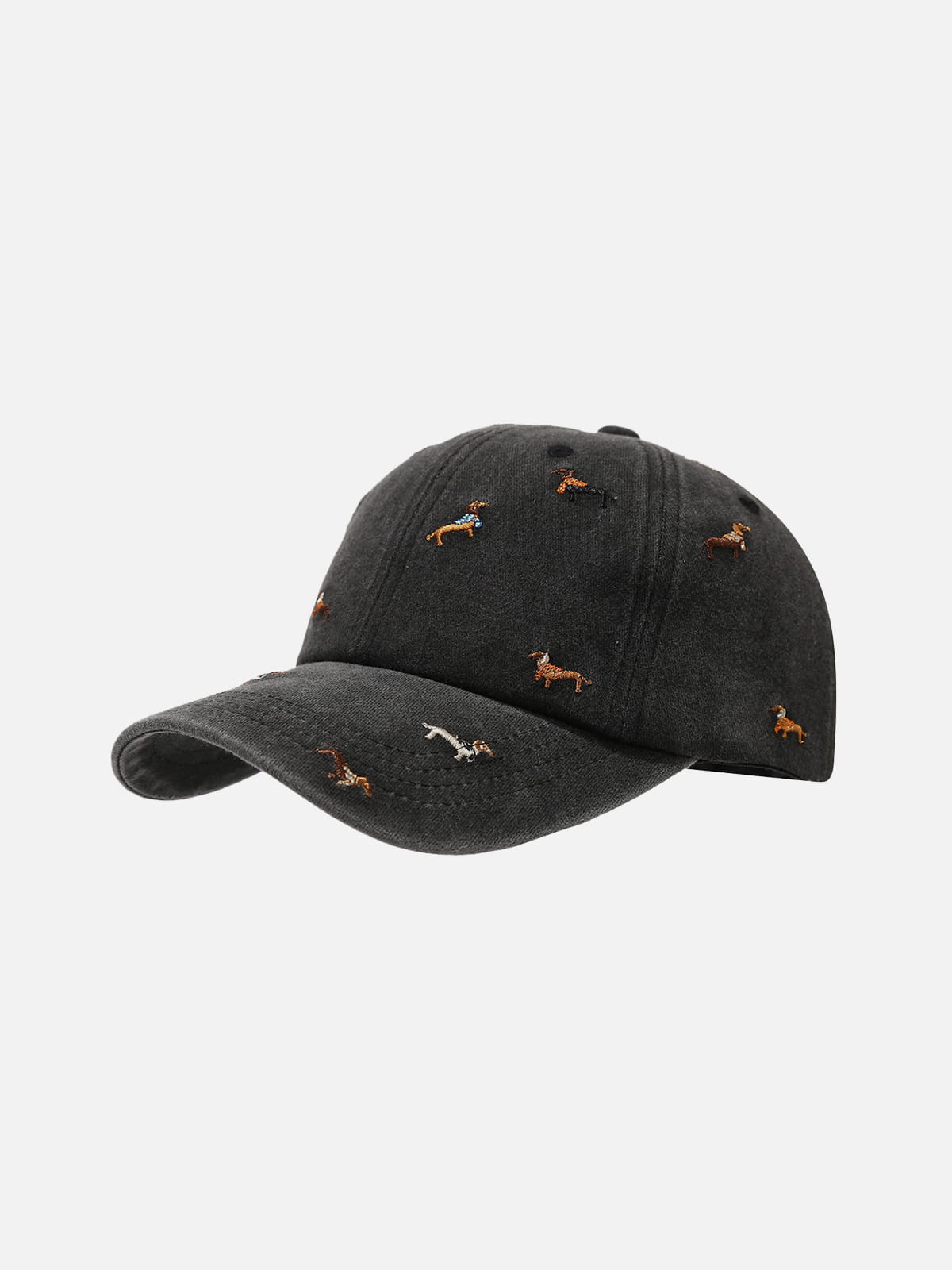 Embroidery Dachshund Washed Cap