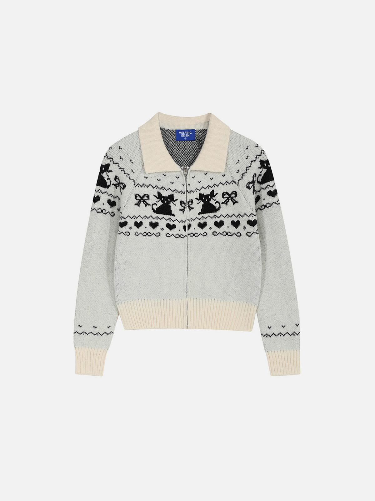 Aelfric Eden Boxy Cat Fair Isle Cardigan
