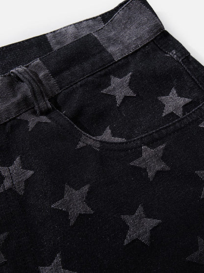 Aelfric Eden Striped Star Baggy Barrel Jeans