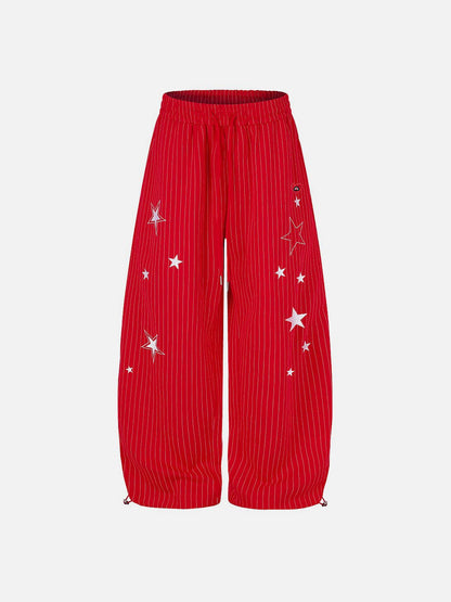 Aelfric Eden Star Embroidery Baggy Barrel Sweatpants