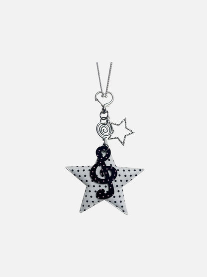 Star Music Charm Keychain