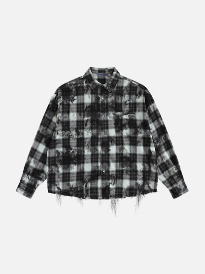 Aelfric Eden Distressed Flannel Long Sleeve Shirt