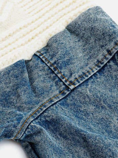 Aelfric Eden Cable Knit Denim Cardigan