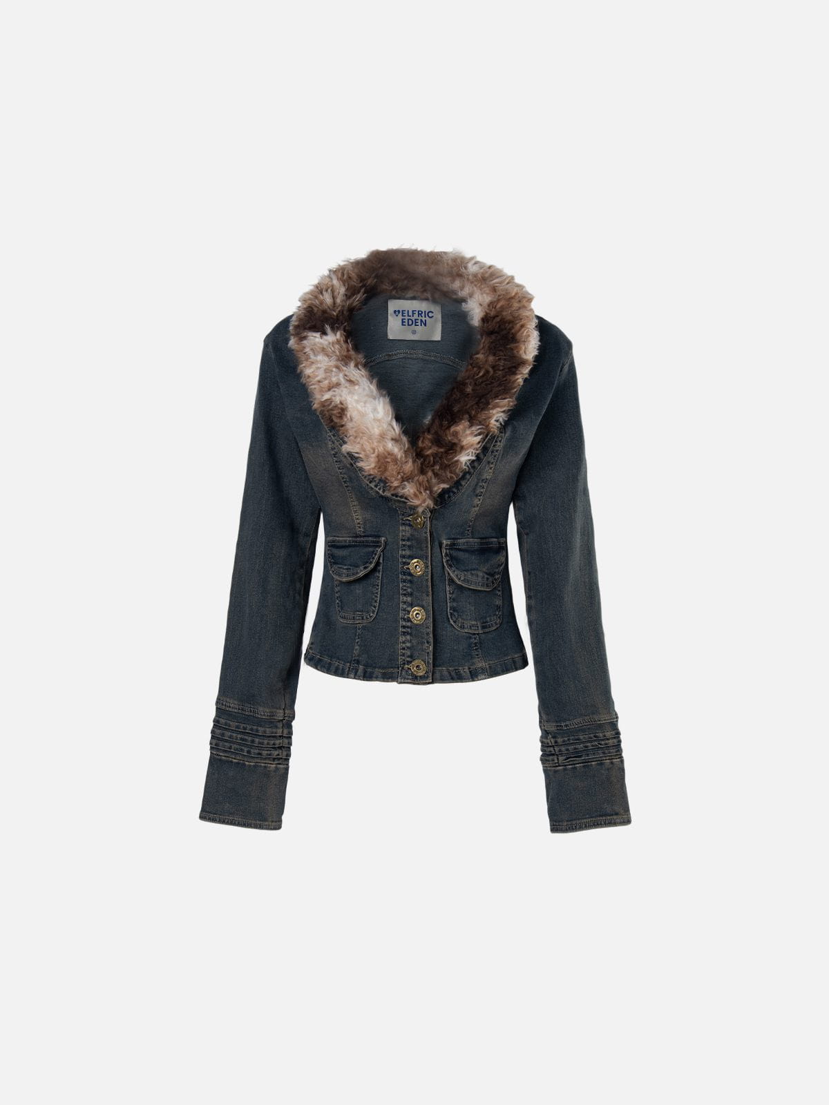 [Pre-Order] Aelfric Eden Detachable Faux Fur Denim Jacket