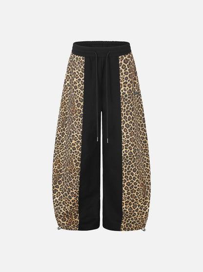 Aelfric Eden Leopard Panel Baggy Barrel Sweatpants