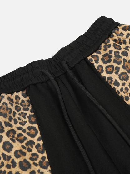 Aelfric Eden Leopard Panel Baggy Barrel Sweatpants