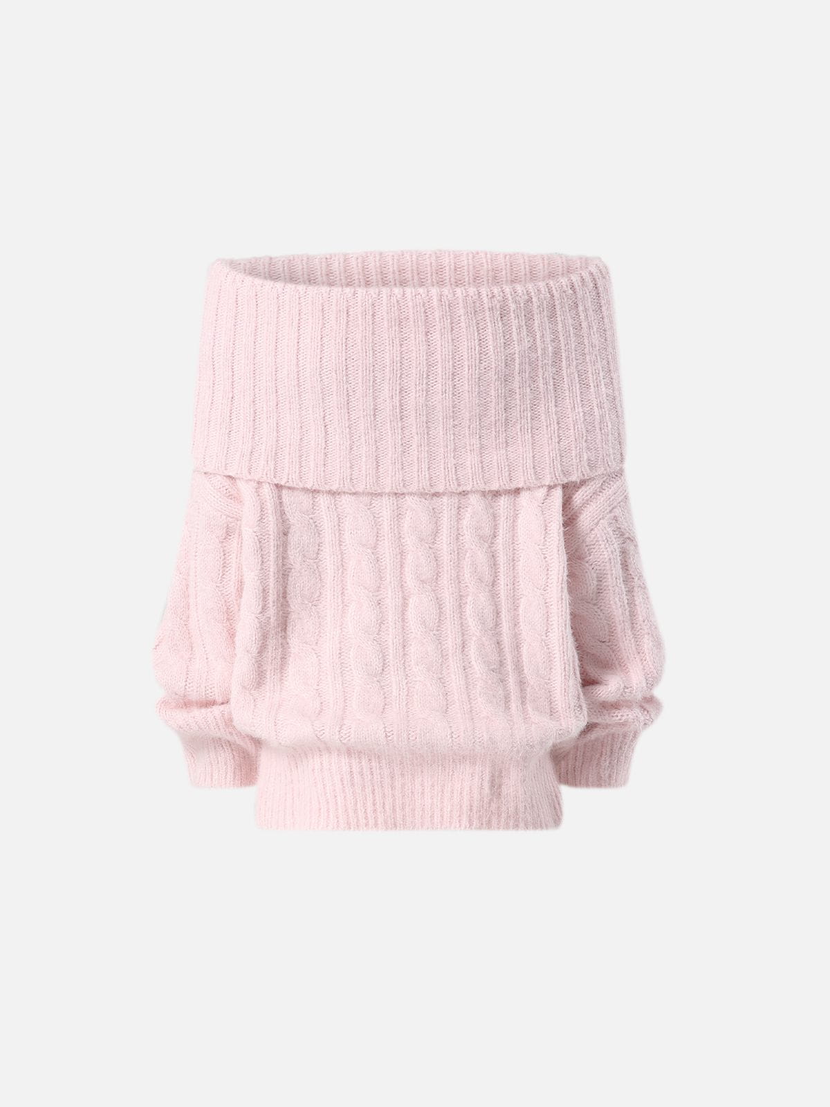 [Pre-Order] Aelfric Eden Cable Knit Off-The-Shoulder Sweater