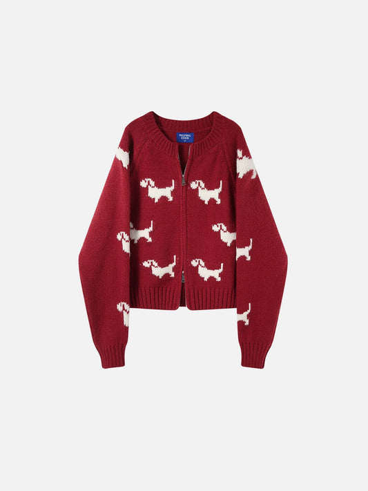 Aelfric Eden Cartoon Dog Cardigan
